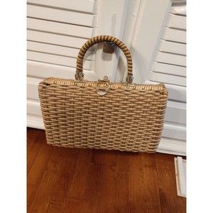 Vintage Simon Woven Wicker Bag/Purse